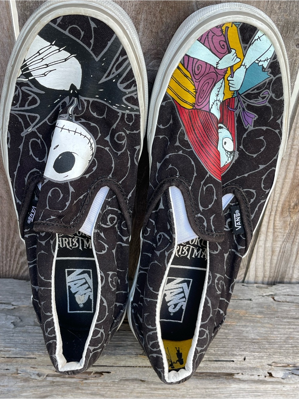 Vans x The Nightmare Before Christmas Jack & Sally Classic Slip-On Sneakers 6.5